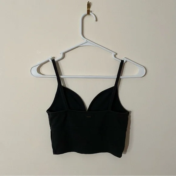 Hollister Must- Have Collection Black V-Neck Crop Top Bralette S - Picture 6 of 8